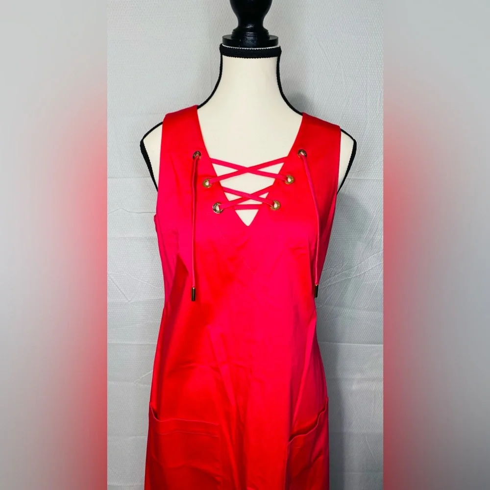 CALVIN KLEIN SLEEVELESS PINK DRESS - Picture 2 of 10